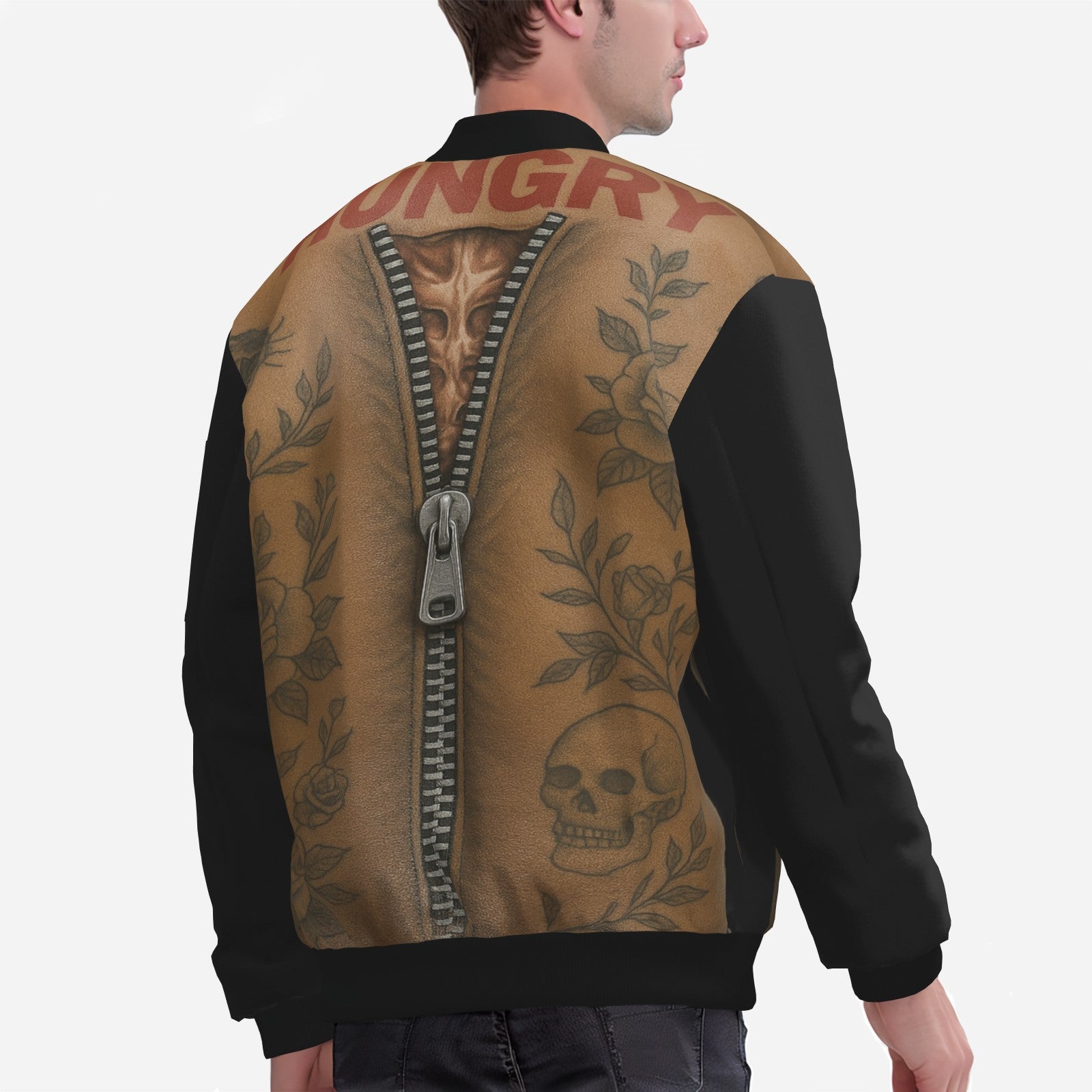 #L8NC - Bare Chest Inked Bomber