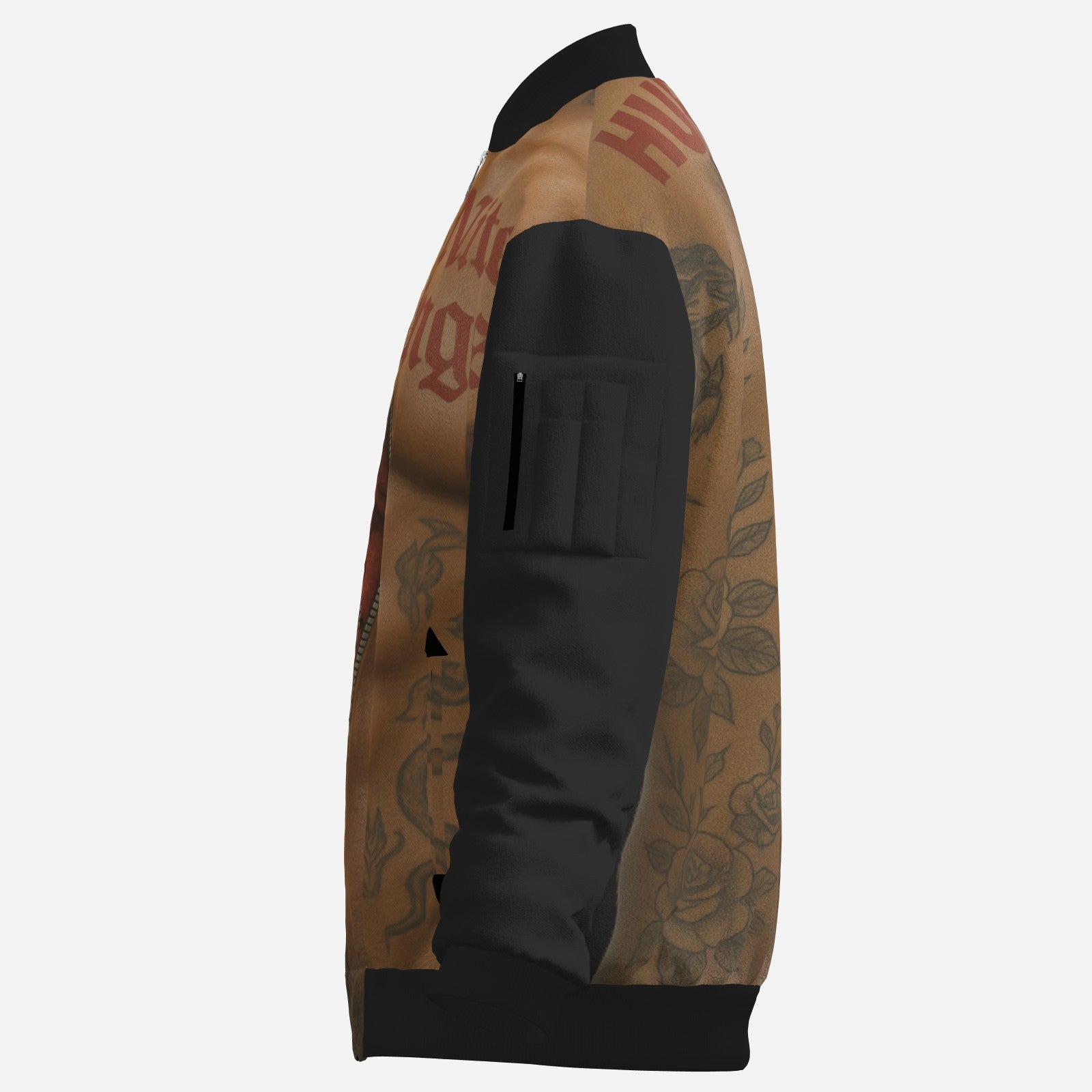 #L8NC - Bare Chest Inked Bomber