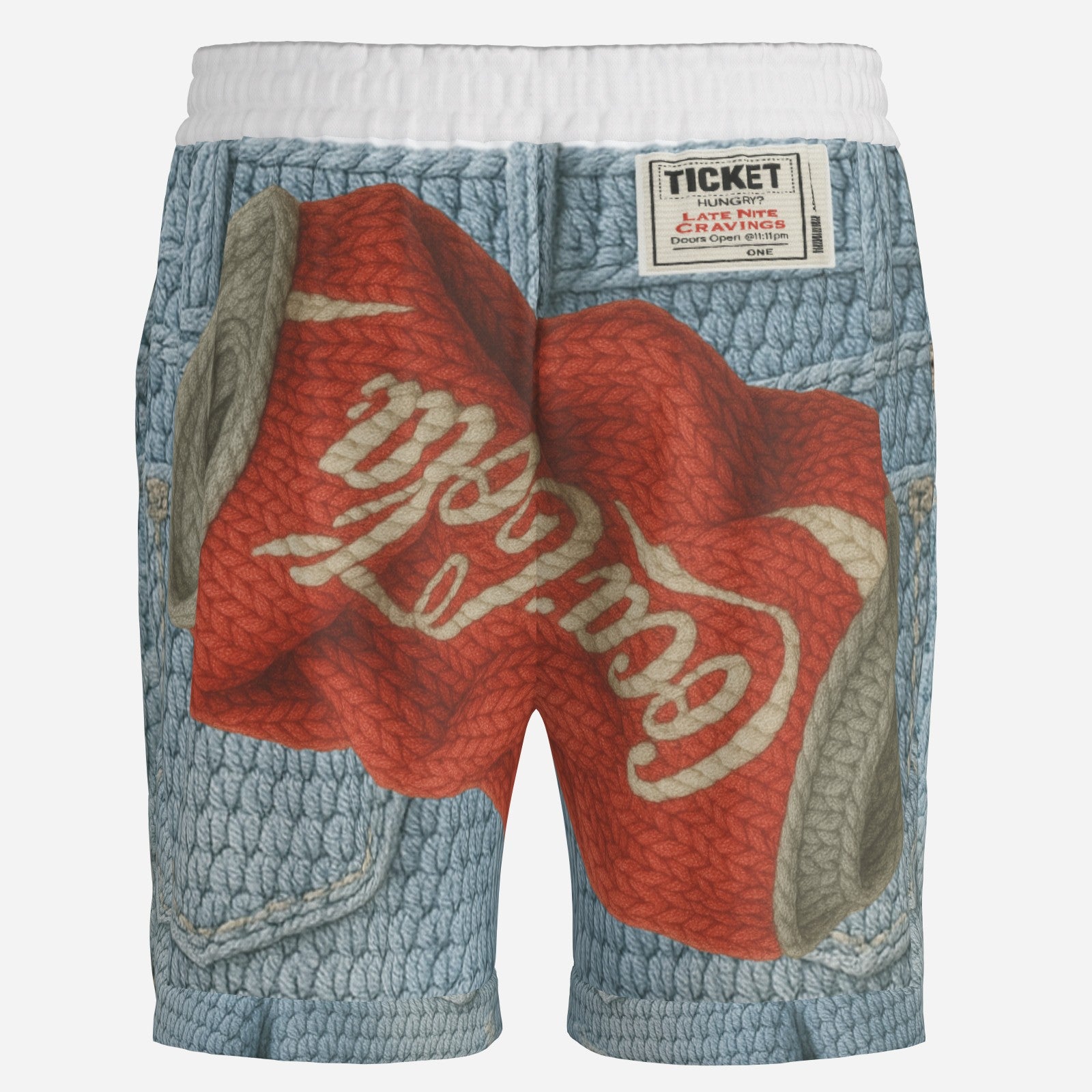 #L8NC - Knitted Snack Attack Basketball Jersey Shorts