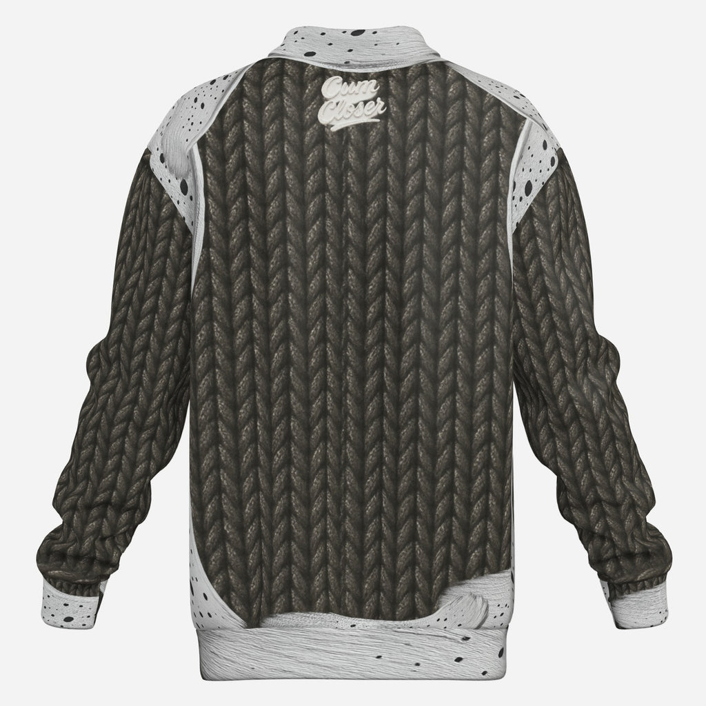 #L8NC - Knitted Canvas Lapel Sweatshirt