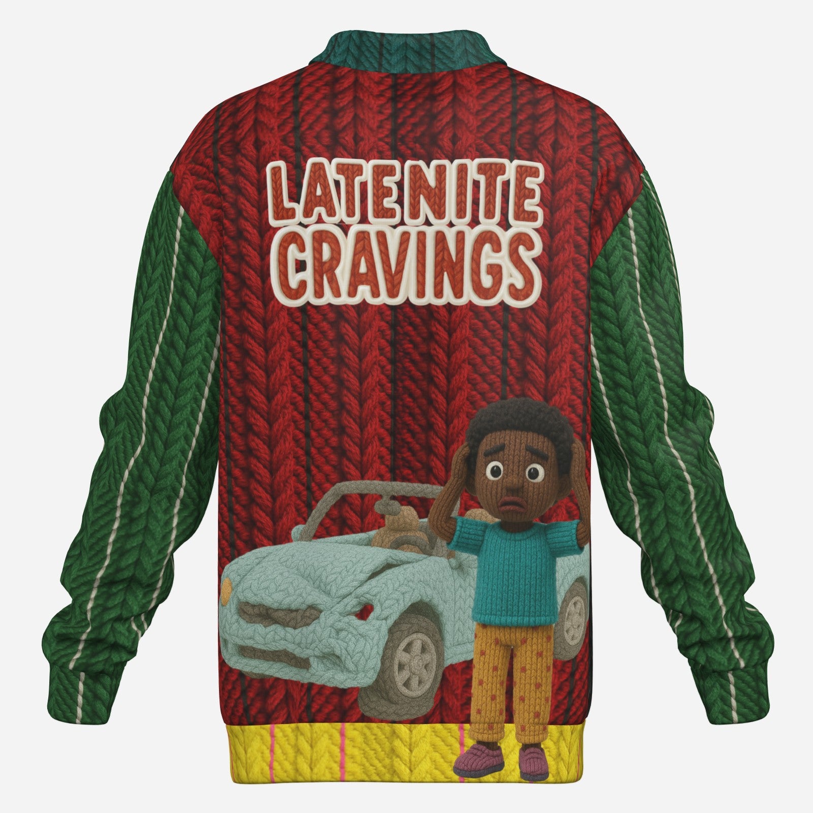 #L8NC - Doll Disaster Lapel Collar Sweatshirt