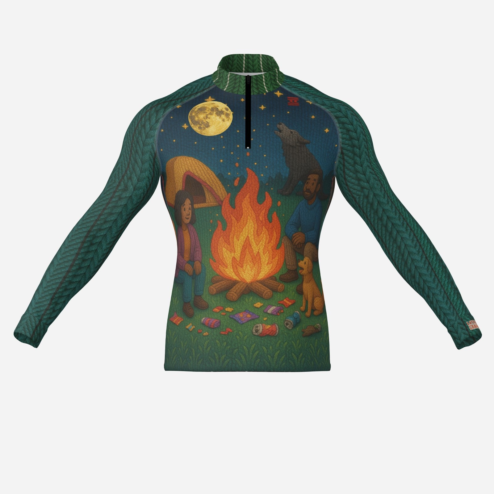 #L8NC - Knitted Camp Circuit Zip-Up