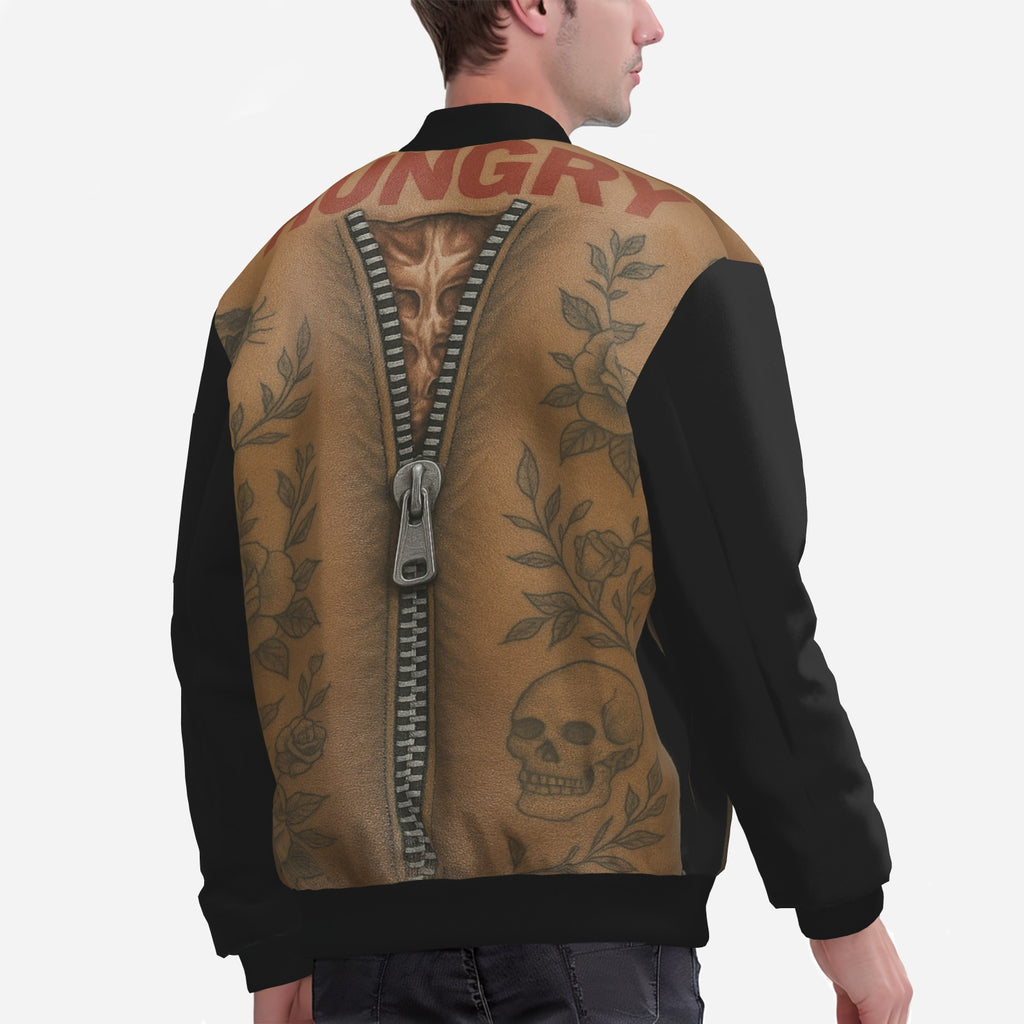 #L8NC - Bare Chest Inked Bomber