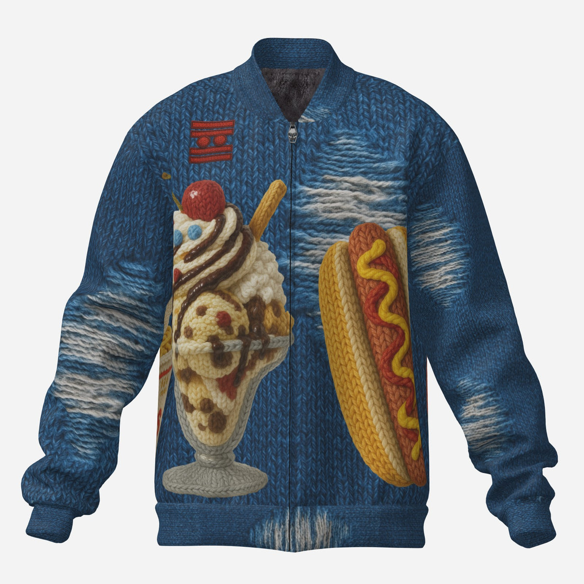 #L8NC - Comfort Knit Food Fleece Track Jacket - Blue