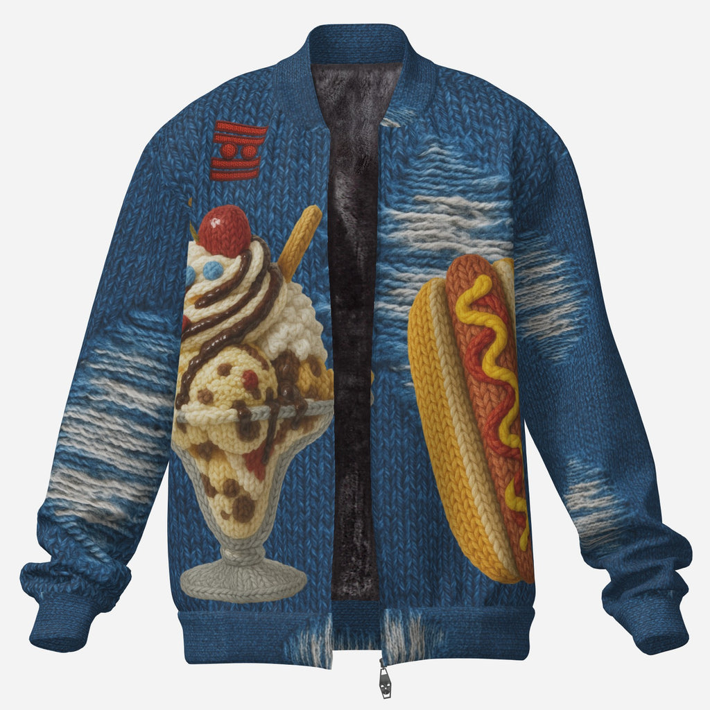 #L8NC - Comfort Knit Food Fleece Track Jacket - Blue