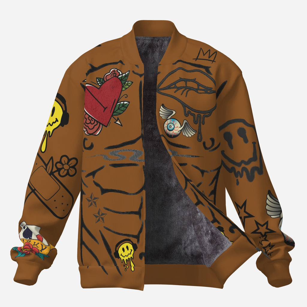 #L8NC - Second Skin Fleece – Honey Tattoo Torso Track Jacket