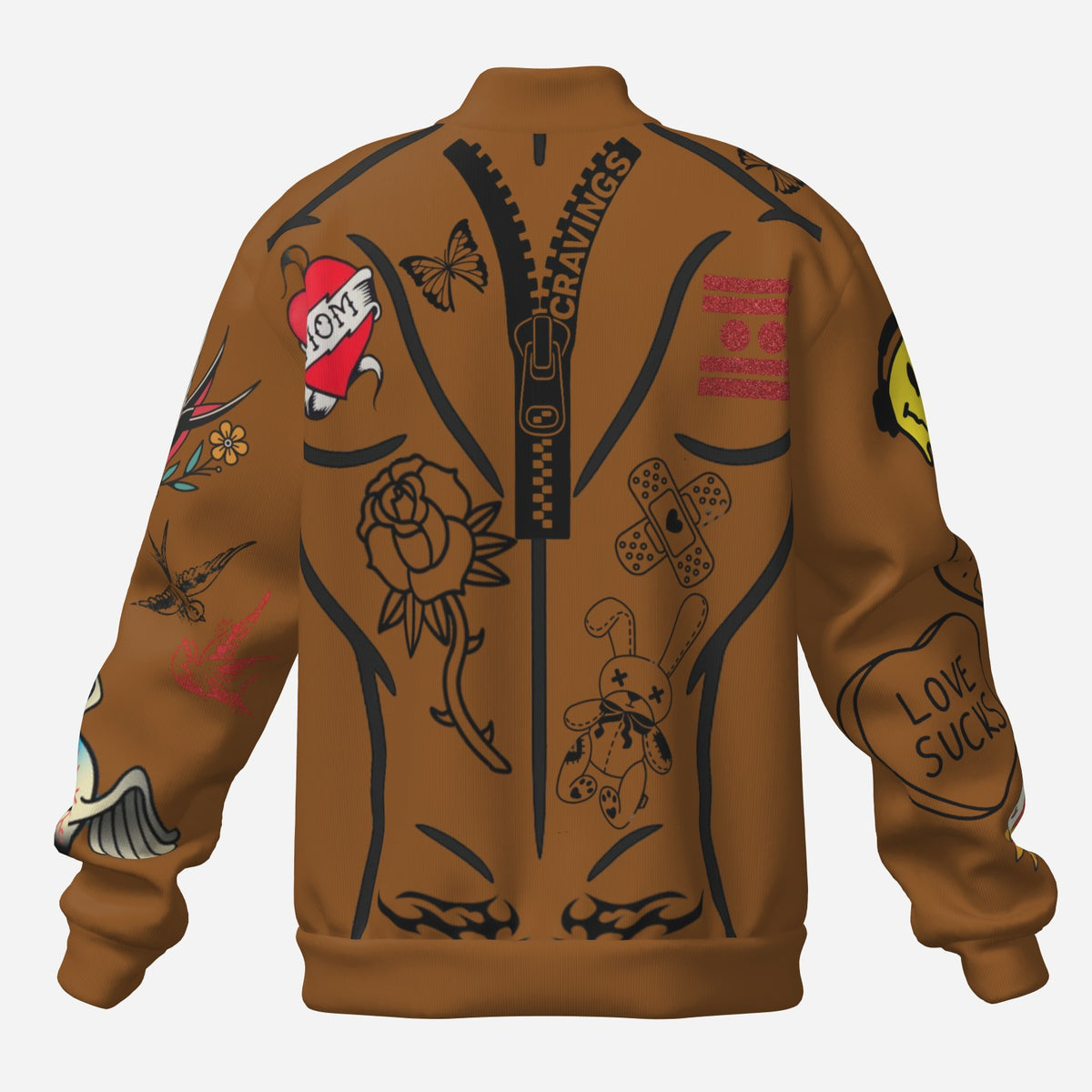 #L8NC - Second Skin Fleece – Honey Tattoo Torso Track Jacket