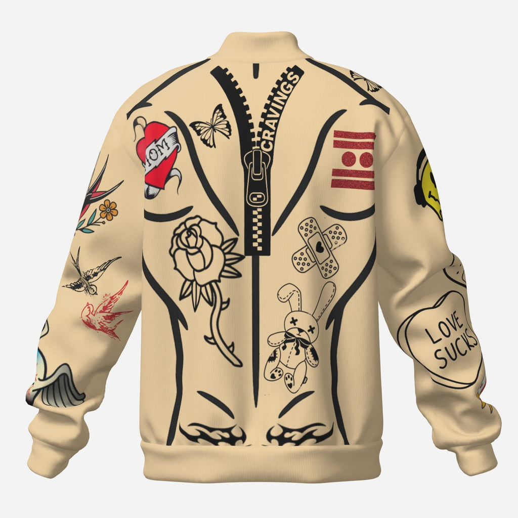#L8NC - Second Skin Fleece – Vanilla Tattoo Torso Track Jacket
