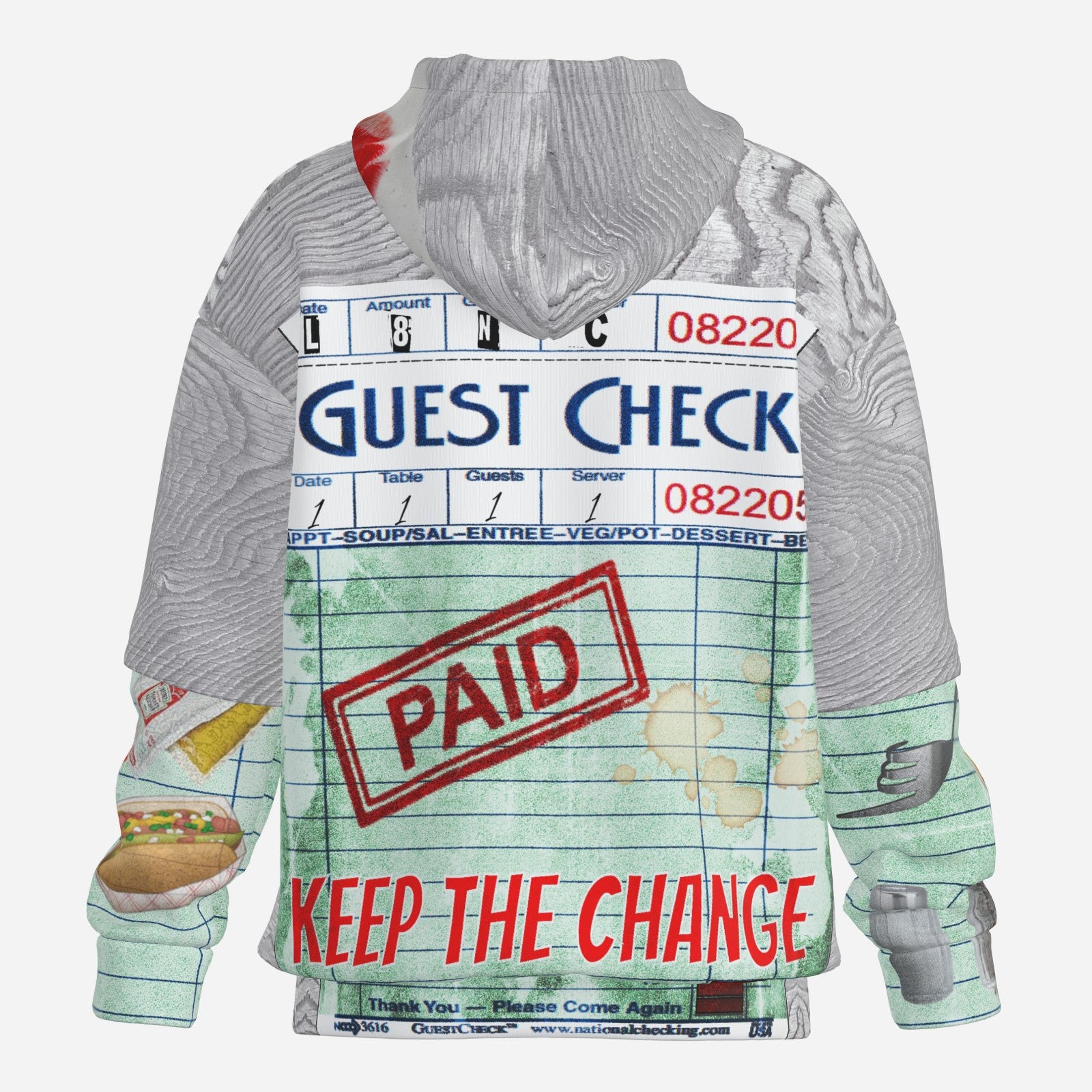 #L8NC -Check Please Patchwork Pullover Hoodie