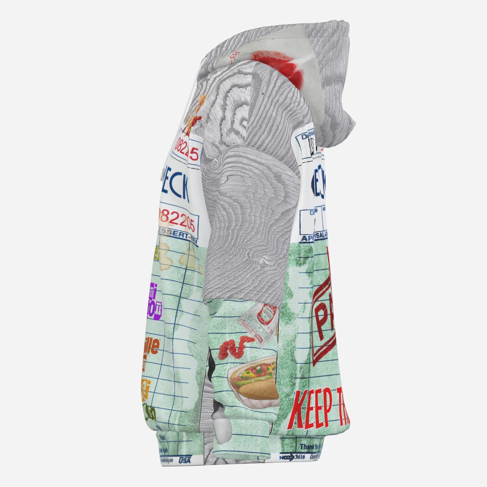 #L8NC -Check Please Patchwork Pullover Hoodie