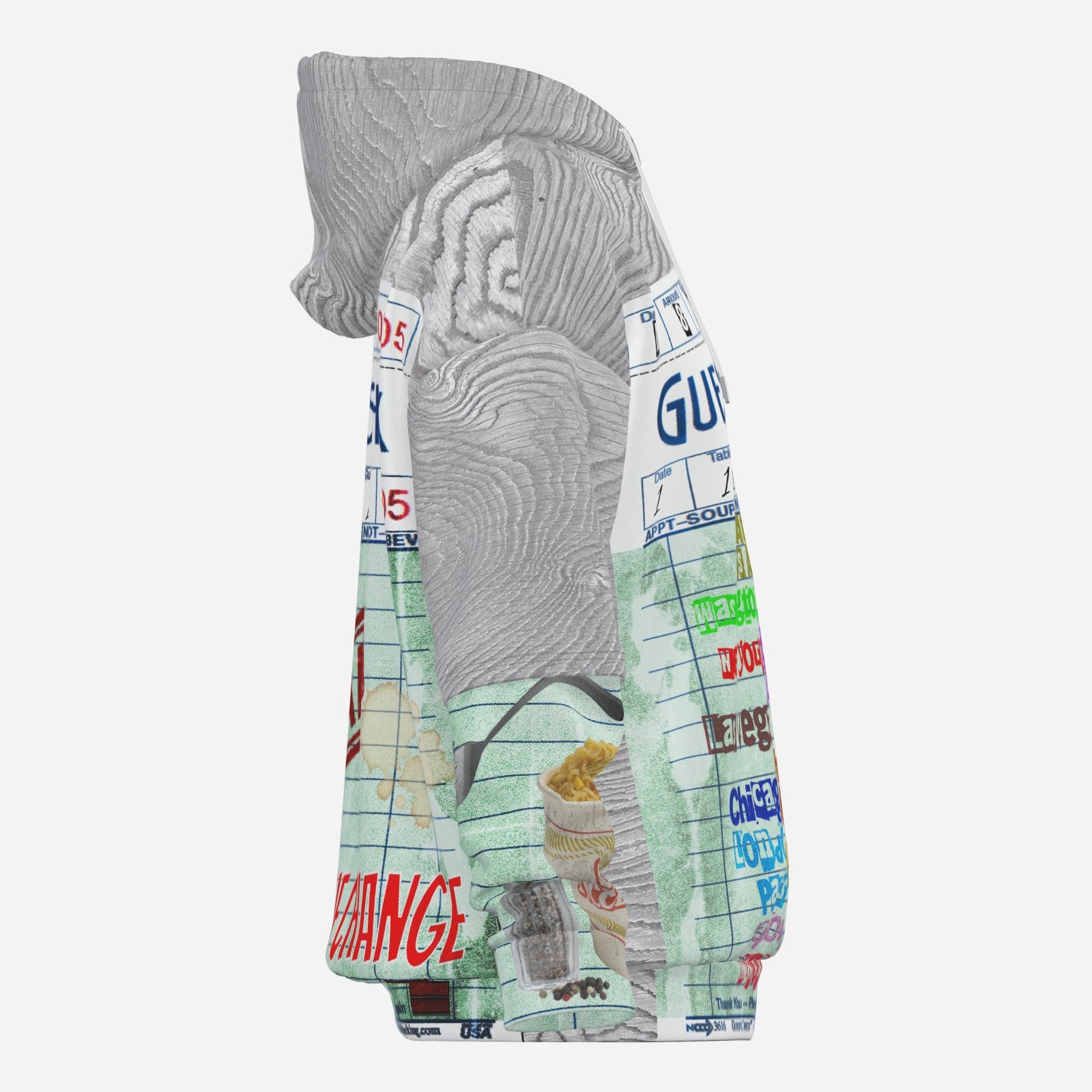 #L8NC -Check Please Patchwork Pullover Hoodie