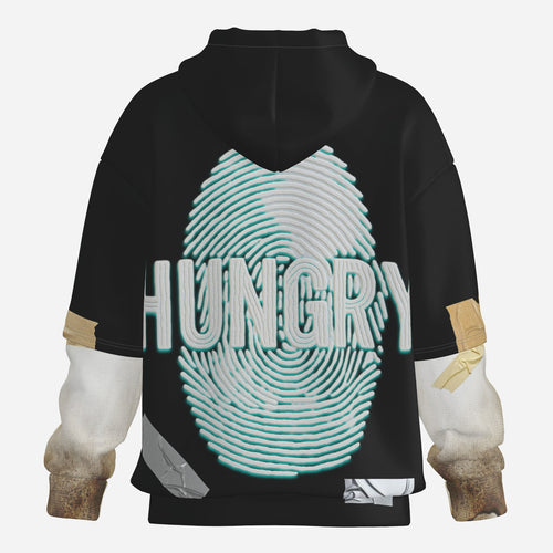 #L8NC - BeeDE Patchwork Pullover Hoodie