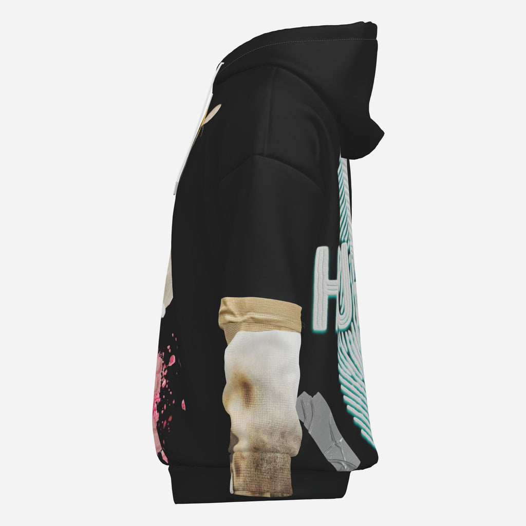 #L8NC - BeeDE Patchwork Pullover Hoodie