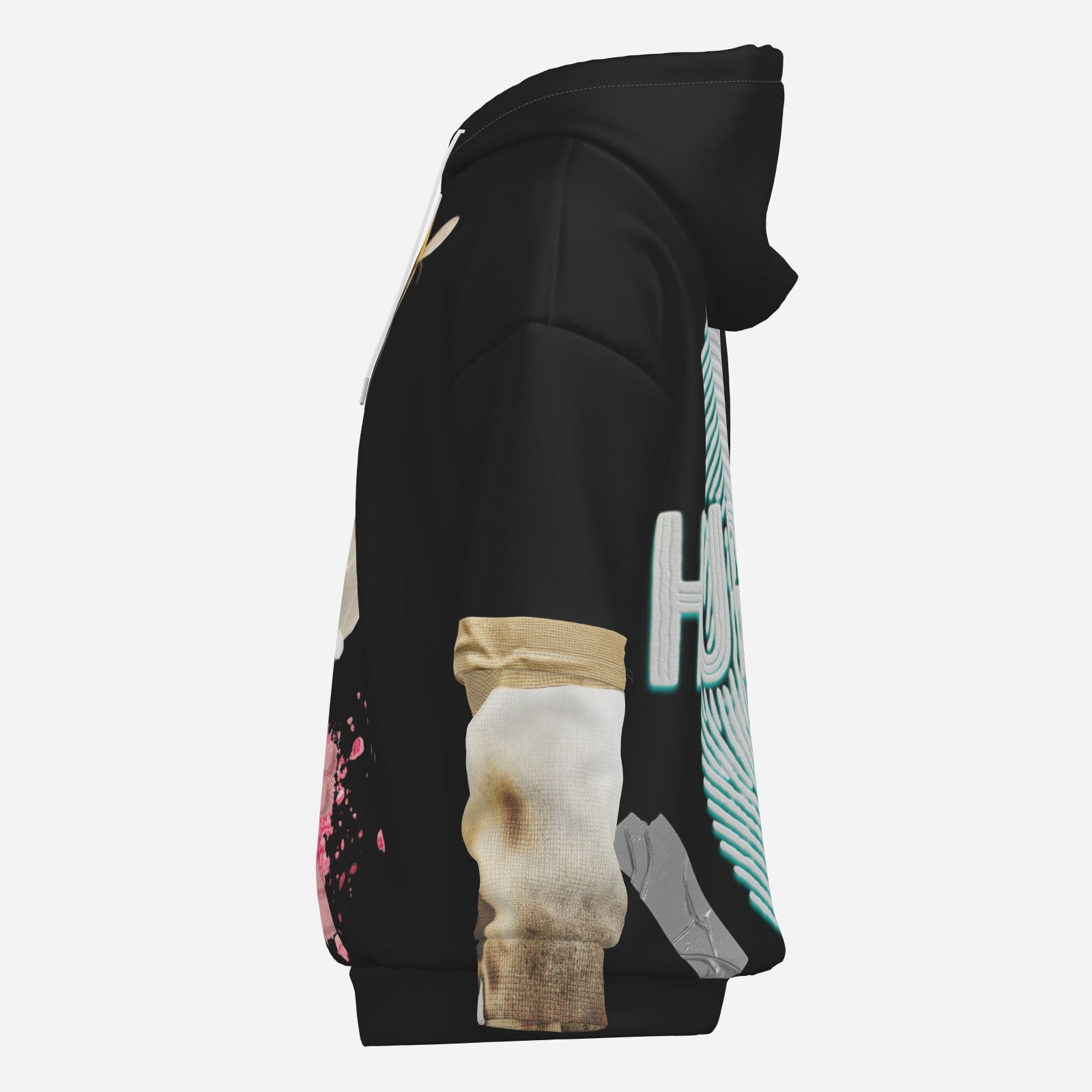 #L8NC - BeeDE Patchwork Pullover Hoodie