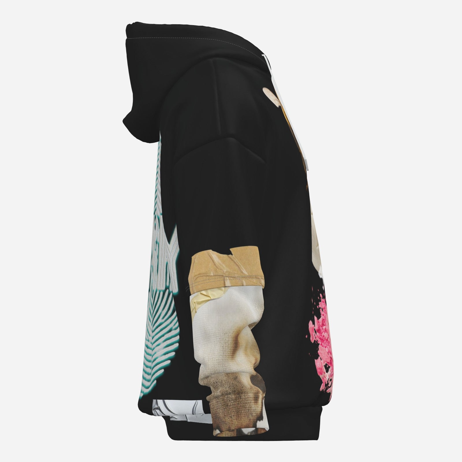 #L8NC - BeeDE Patchwork Pullover Hoodie