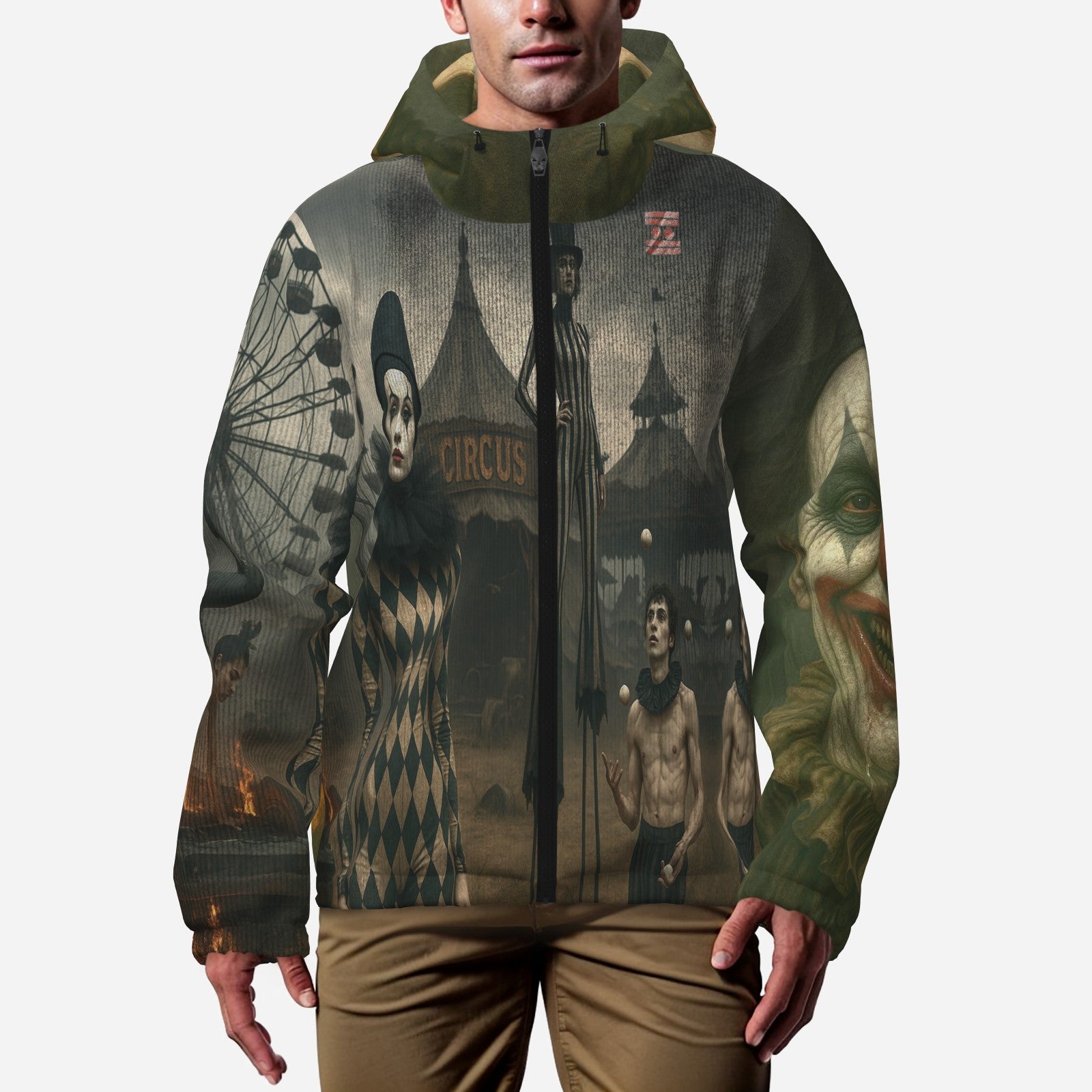 #L8NC - Freak Show Carnival Circus Print Windbreaker