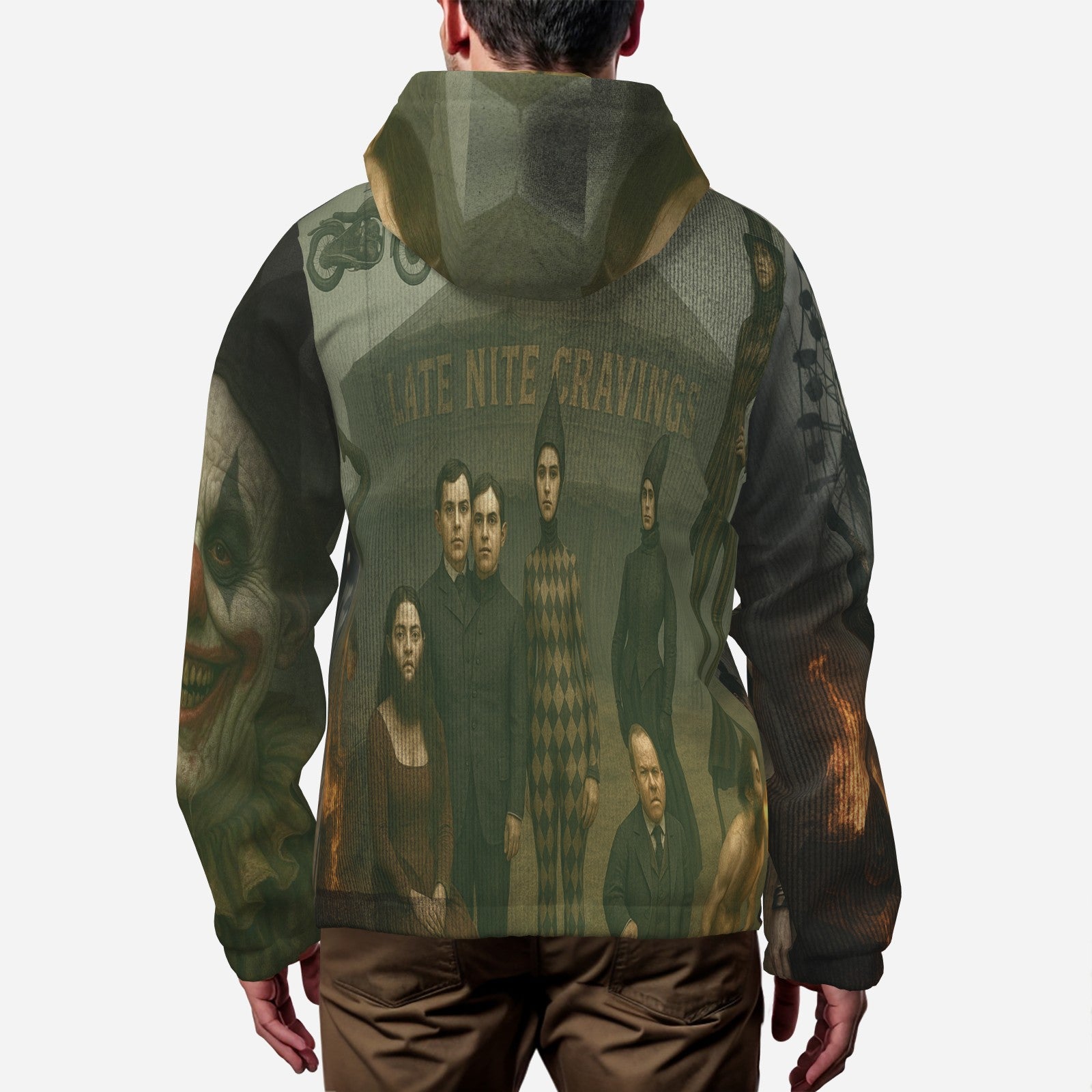 #L8NC - Freak Show Carnival Circus Print Windbreaker