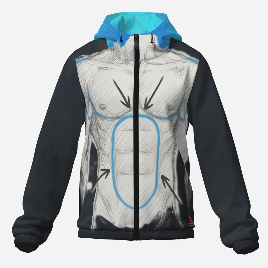 #L8NC - Mens Blueprint Torso Body Windbreaker