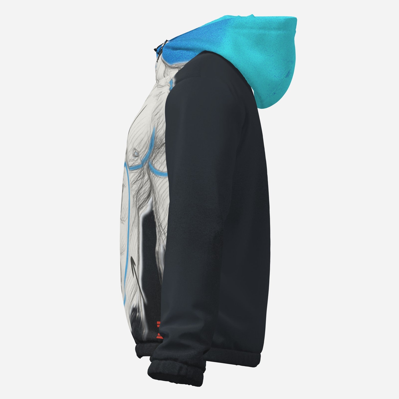 #L8NC - Mens Blueprint Torso Body Windbreaker