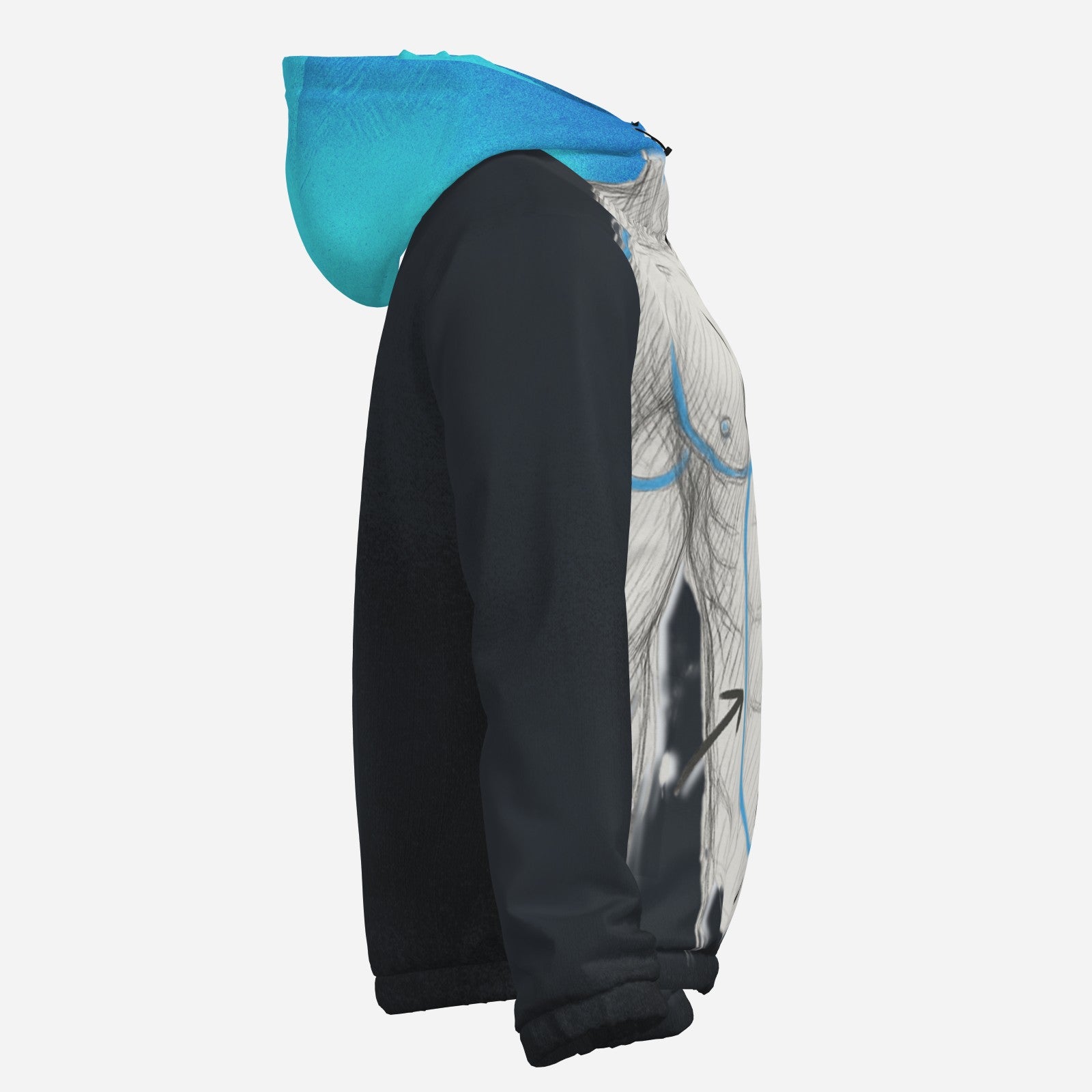#L8NC - Mens Blueprint Torso Body Windbreaker