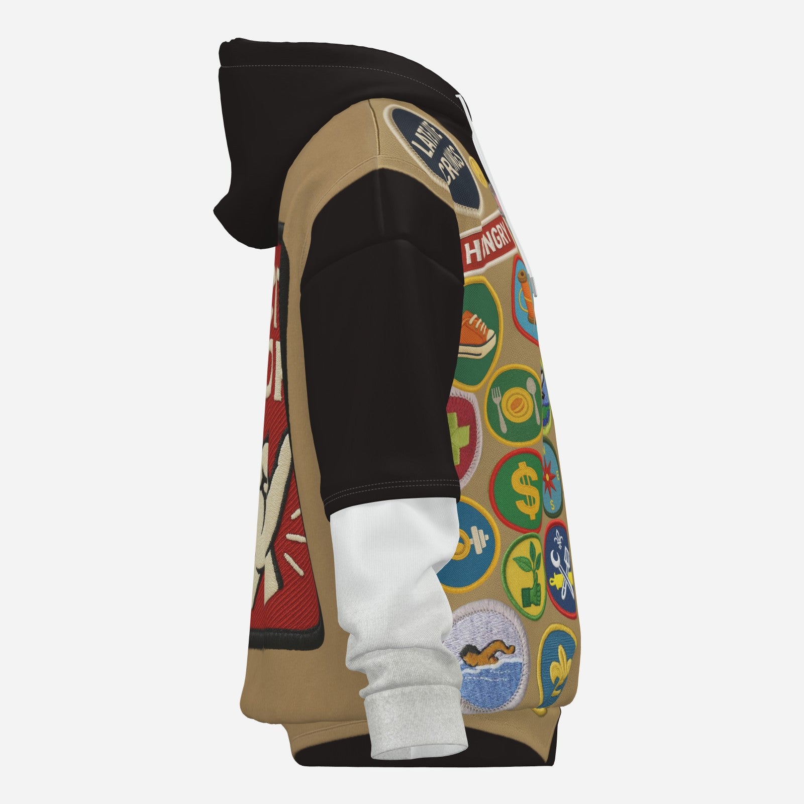 #L8NC - Merit Badge Double Layered Mayhem Hoodie