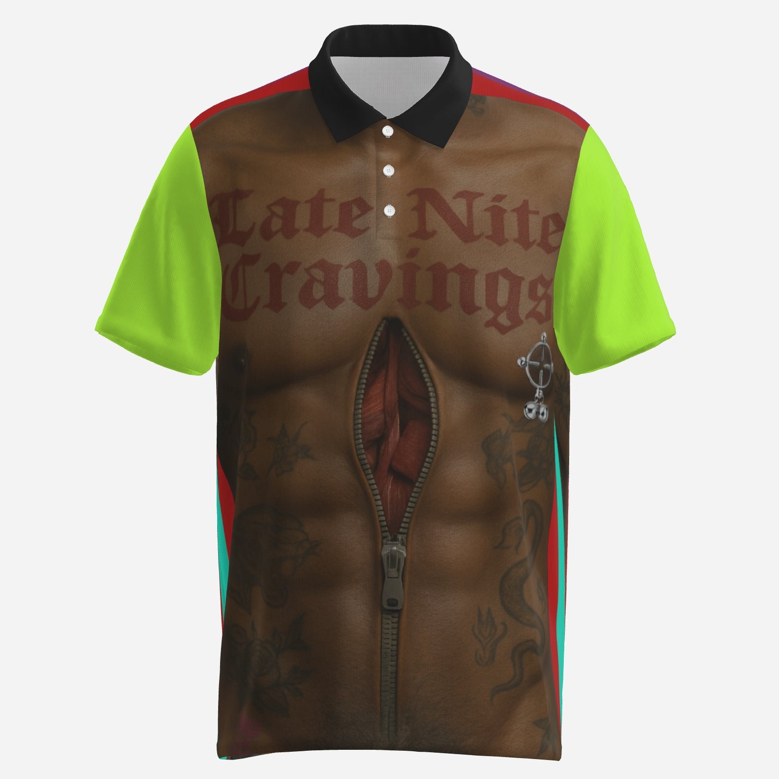 #L8NC - Hungry Zip Illusion Polo