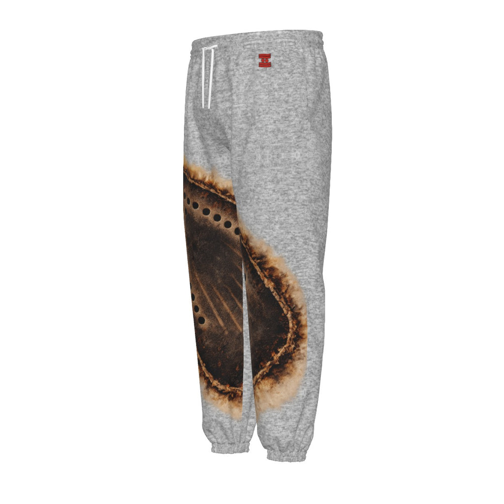 #L8NC - Press On Joggers Men’s Industrial Graphic Joggers | Unisex Distressed Streetwear Sweatpants