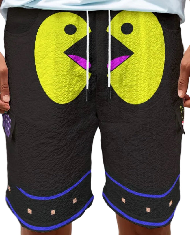 #L8NC - Hungry Pac-Man Cargo Shorts