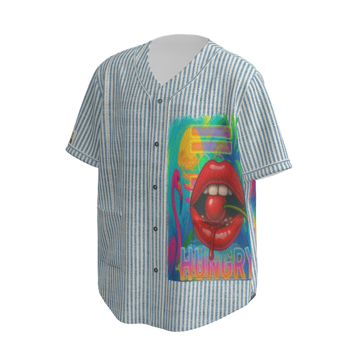 #L8NC - Miami Vice Seersucker Baseball Jersey