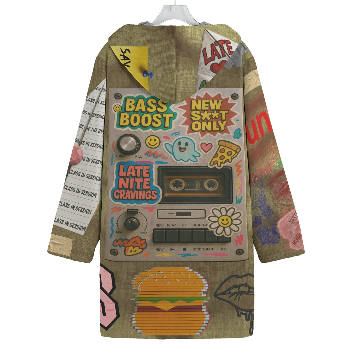 #L8NC - Don't Scream Canvas Button Fleece Windbreaker