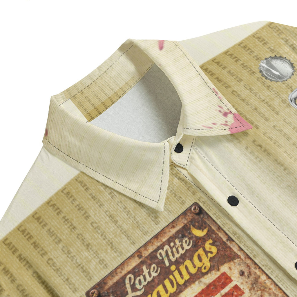 #L8NC - Vintage Cooler Collage Button-Up