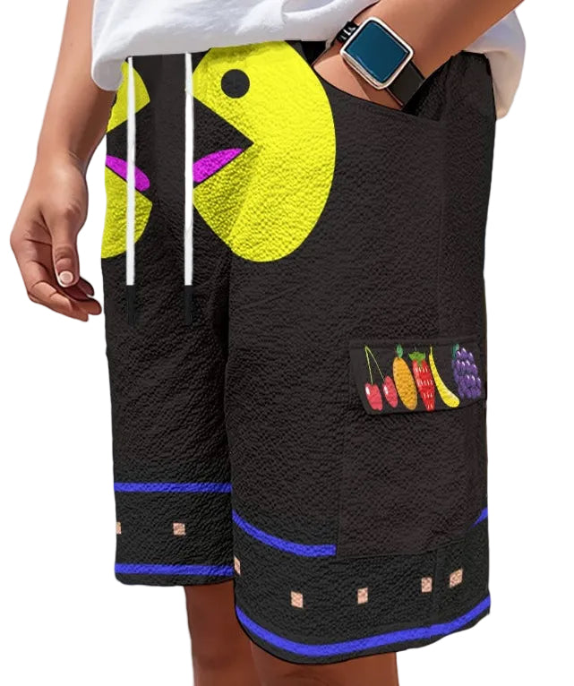 #L8NC - Hungry Pac-Man Cargo Shorts