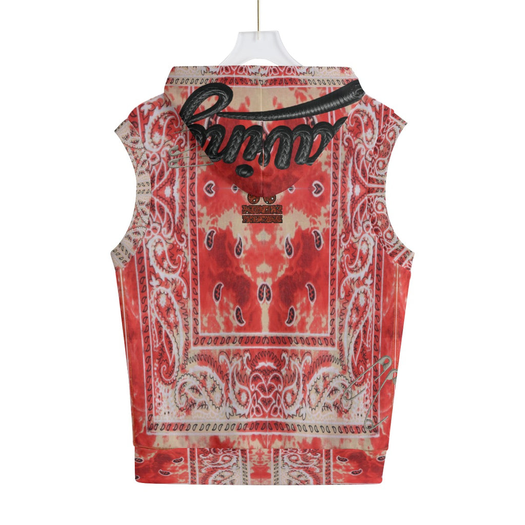 #L8NC - Red Bandana Wash Cut Off