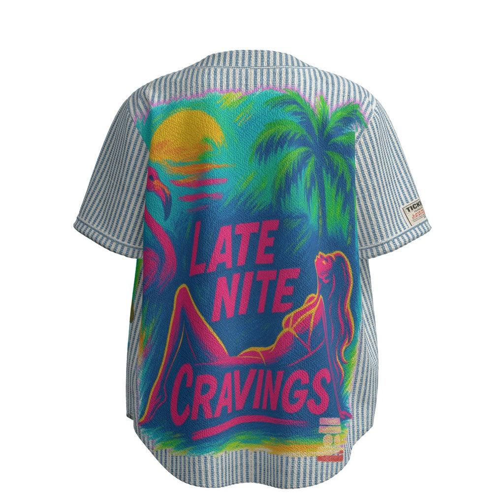 #L8NC - Miami Vice Seersucker Baseball Jersey