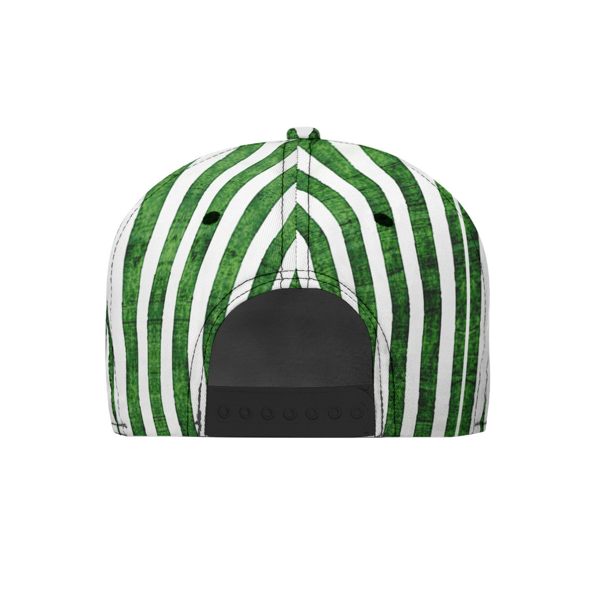 #L8NC - Happy Dazed Flat-Brim Baseball Cap | Green & White Streetwear Hat