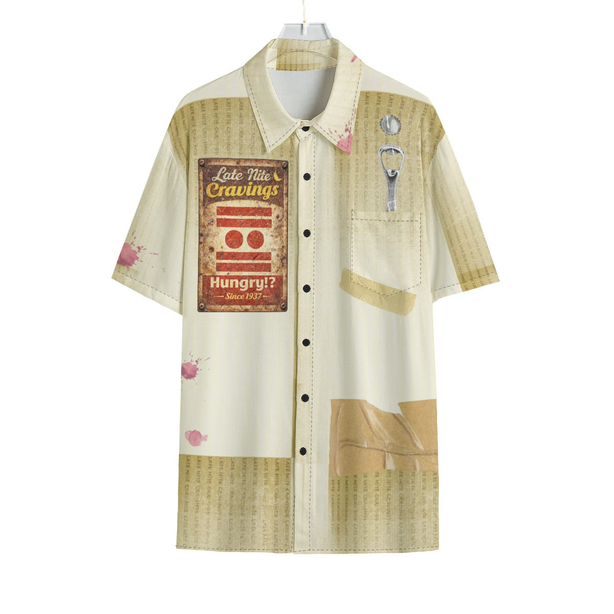 #L8NC - Vintage Cooler Collage Button-Up