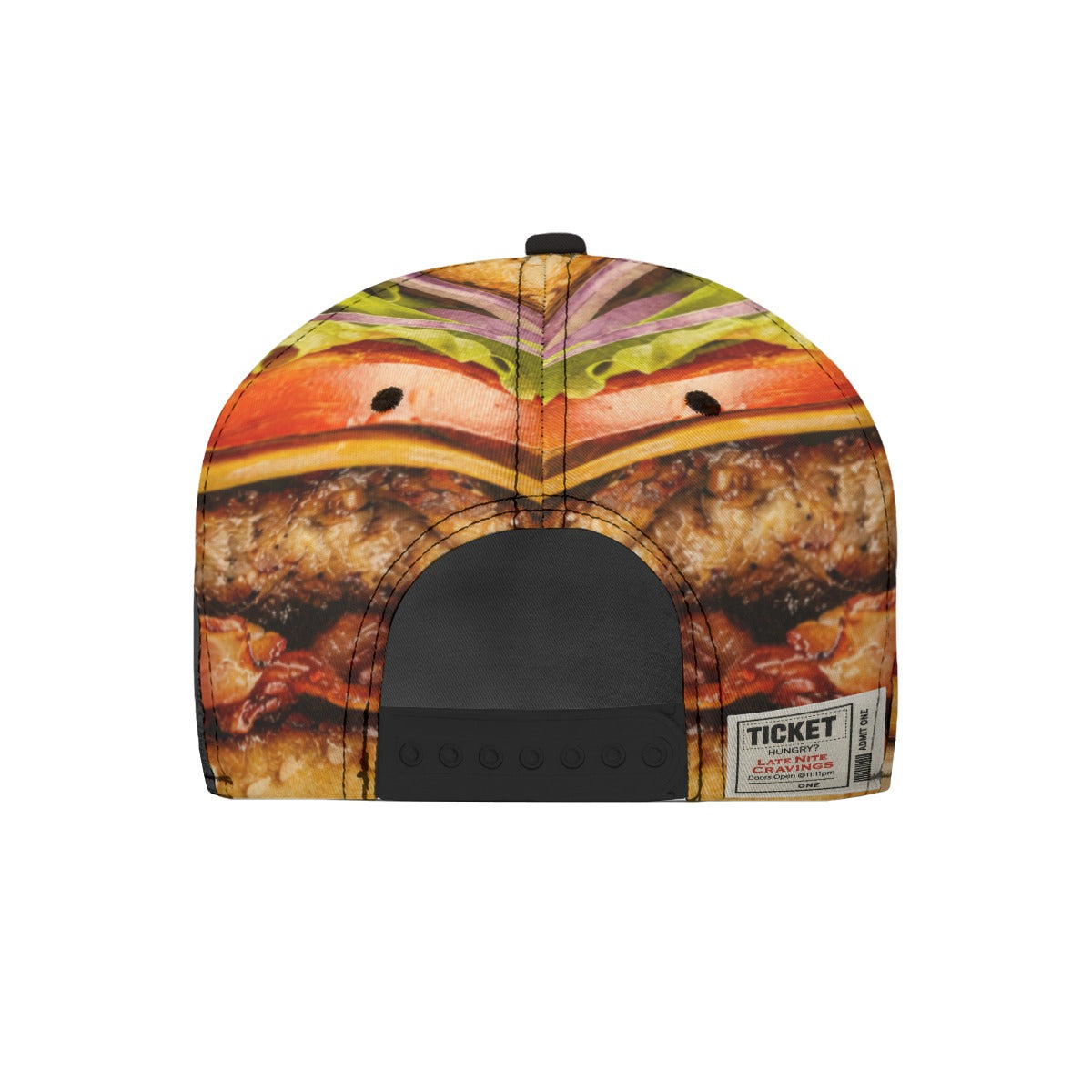 #L8NC - Hamburger Flat-Brim Baseball Cap