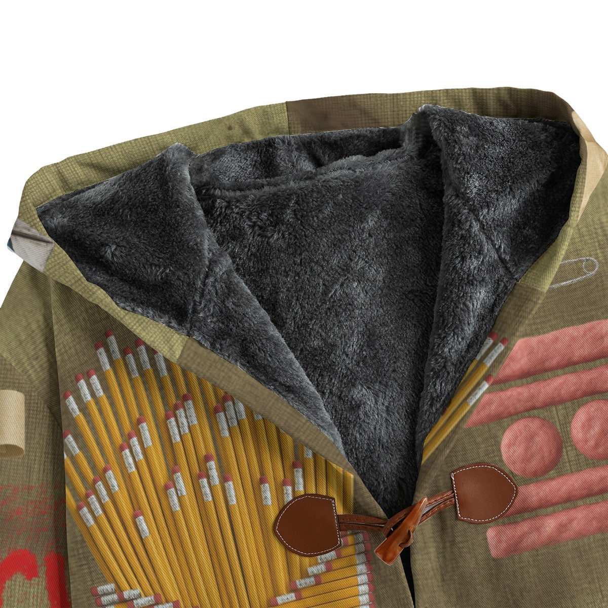 #L8NC - Don't Scream Canvas Button Fleece Windbreaker