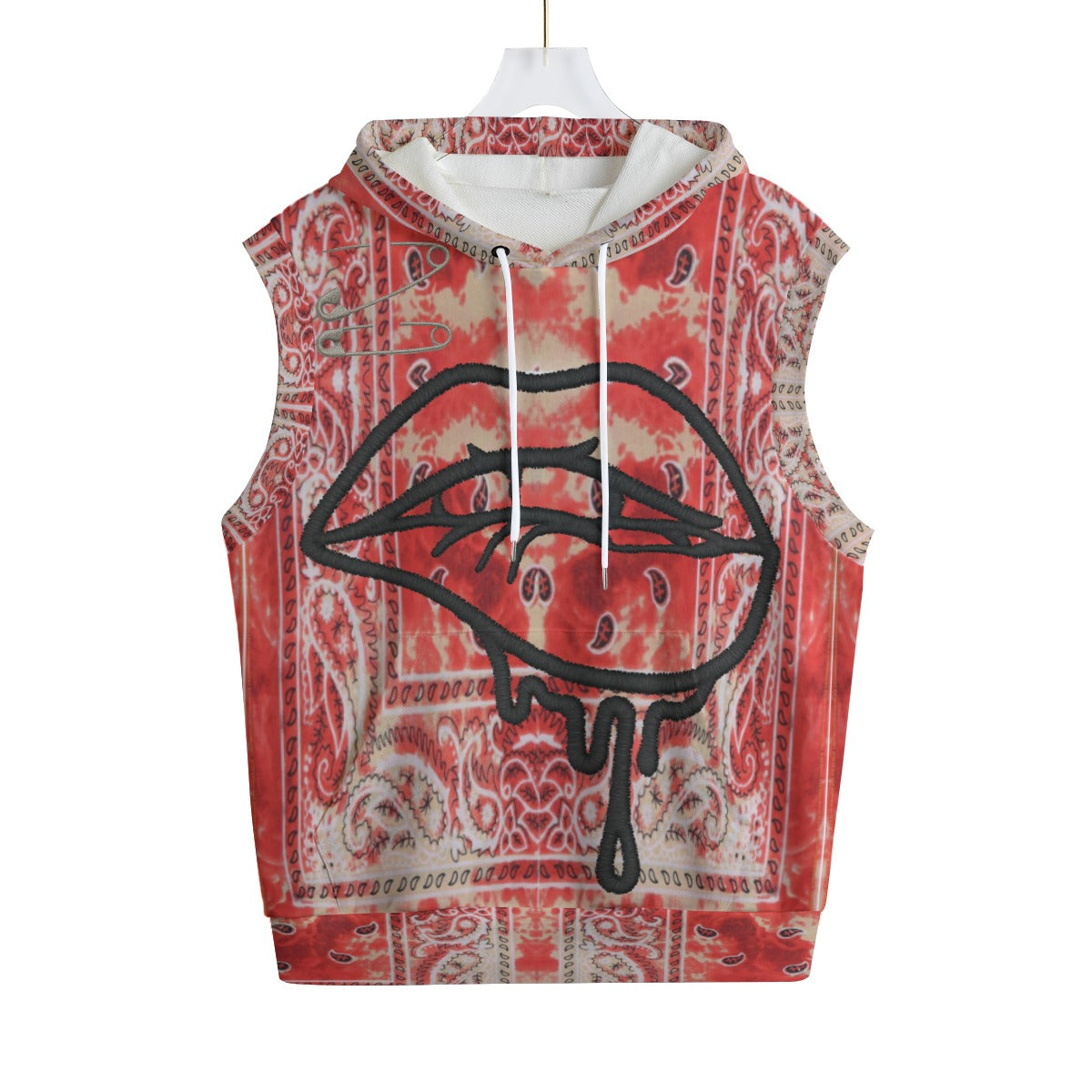 #L8NC - Red Bandana Wash Cut Off