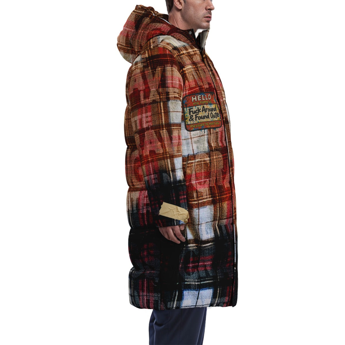 All-Over Print Unisex Long Down Jacket