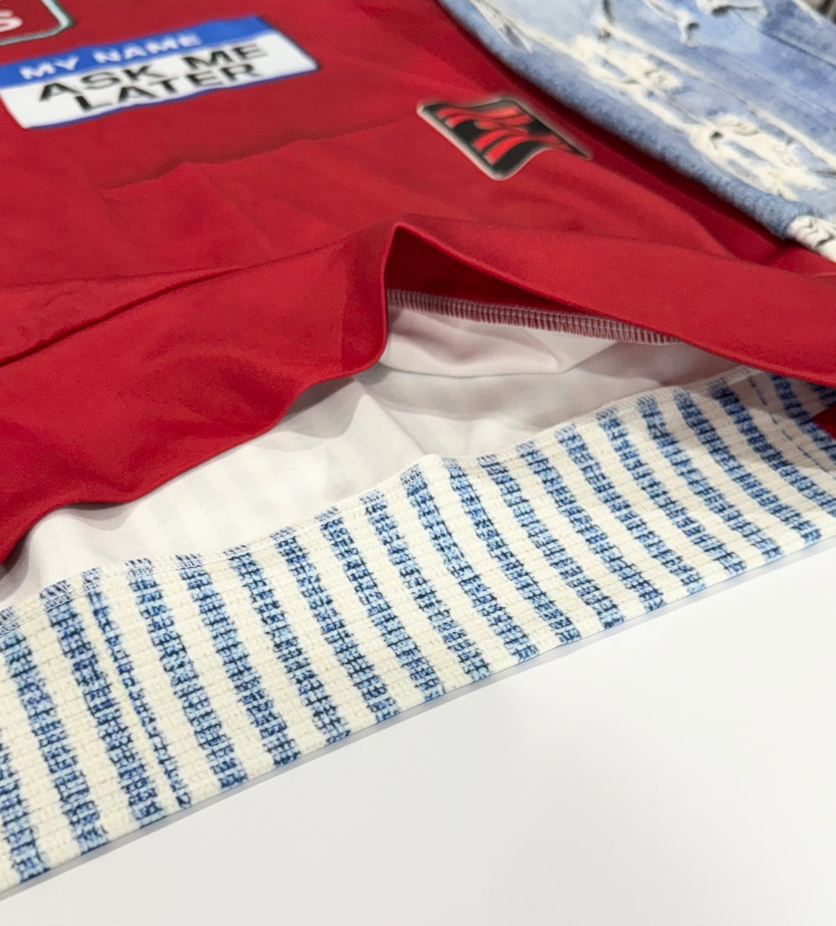 #L8NC - Want Fries With That Patchwork Pullover Hoodie