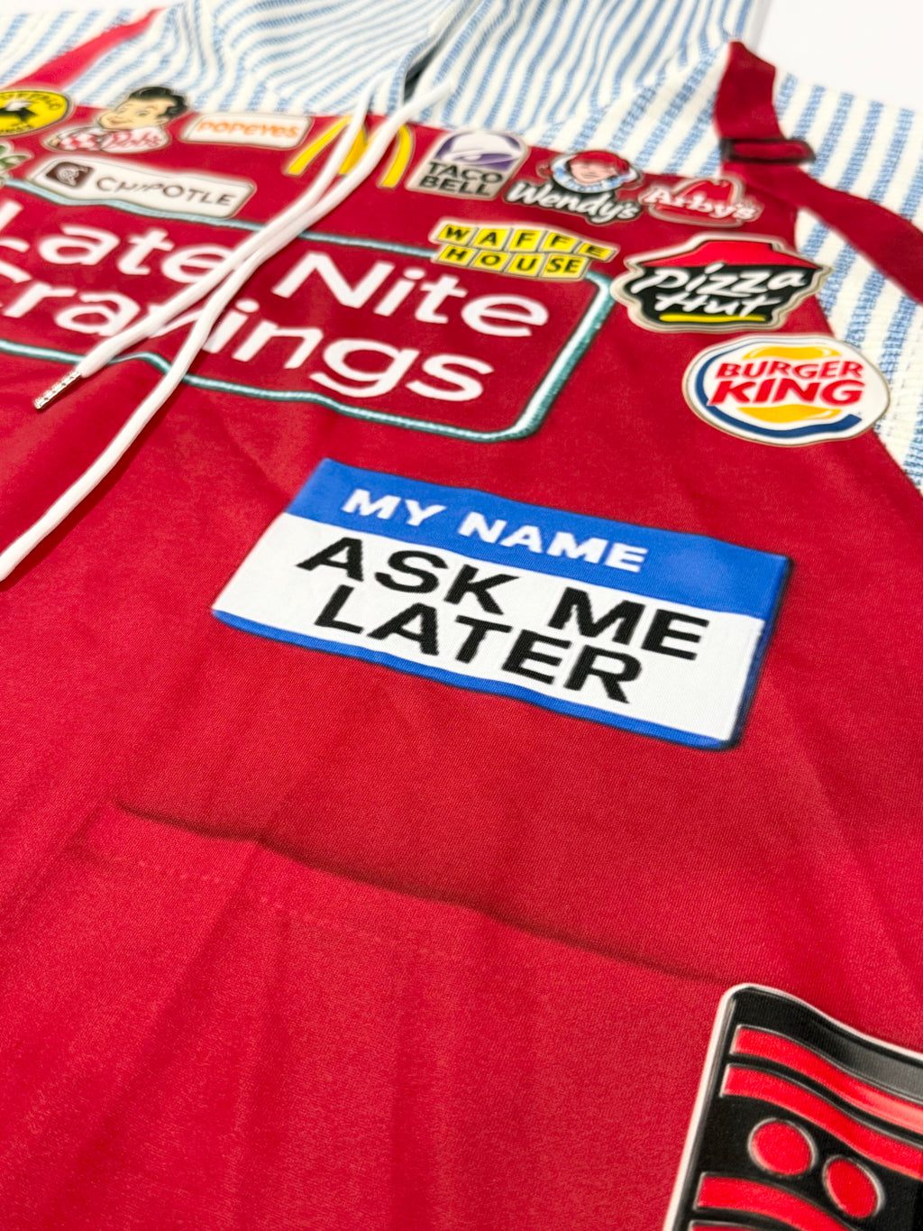 #L8NC - Want Fries With That Patchwork Pullover Hoodie