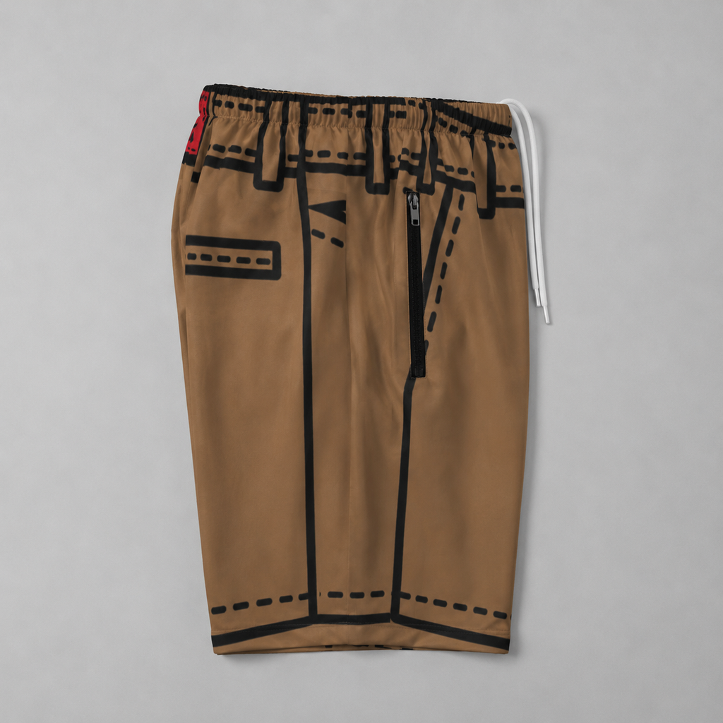 #L8NC - Men's Cartoon Casual Shorts | Graphic Drawstring Shorts | Digital Print Streetwear Shorts