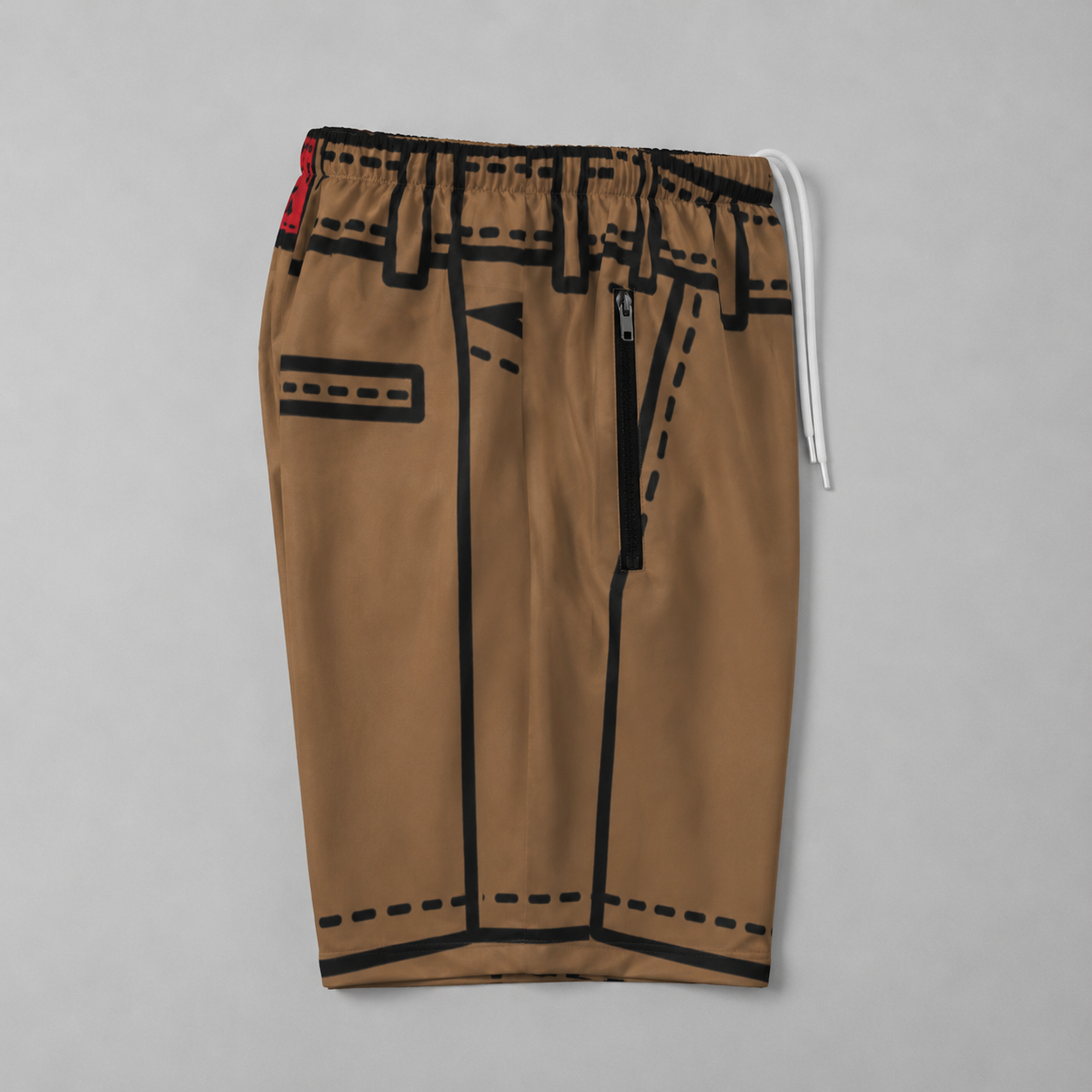 #L8NC - Men's Cartoon Casual Shorts | Graphic Drawstring Shorts | Digital Print Streetwear Shorts