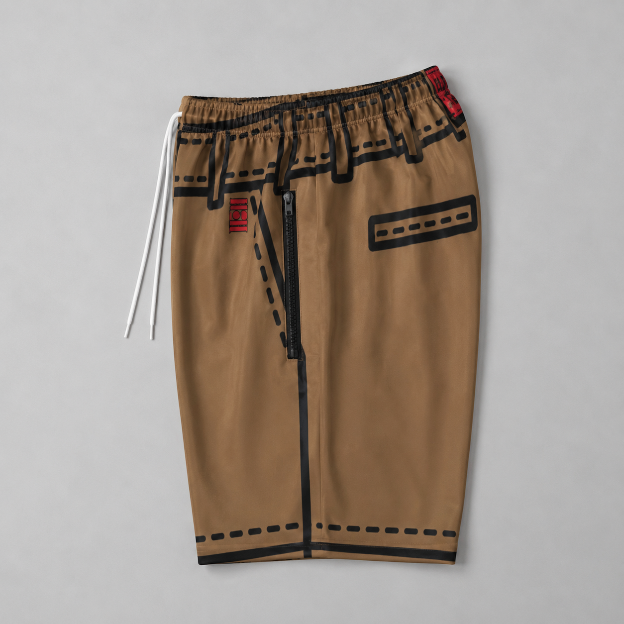 #L8NC - Men's Cartoon Casual Shorts | Graphic Drawstring Shorts | Digital Print Streetwear Shorts