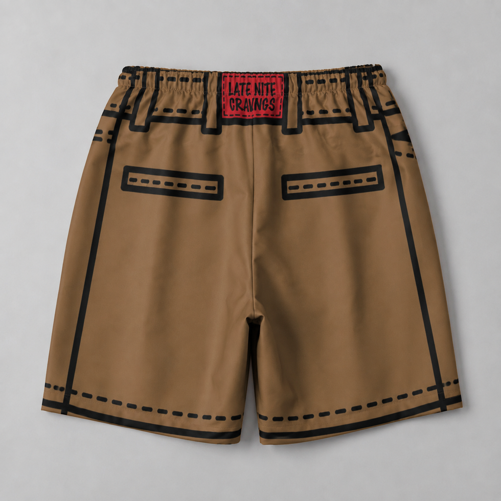#L8NC - Men's Cartoon Casual Shorts | Graphic Drawstring Shorts | Digital Print Streetwear Shorts