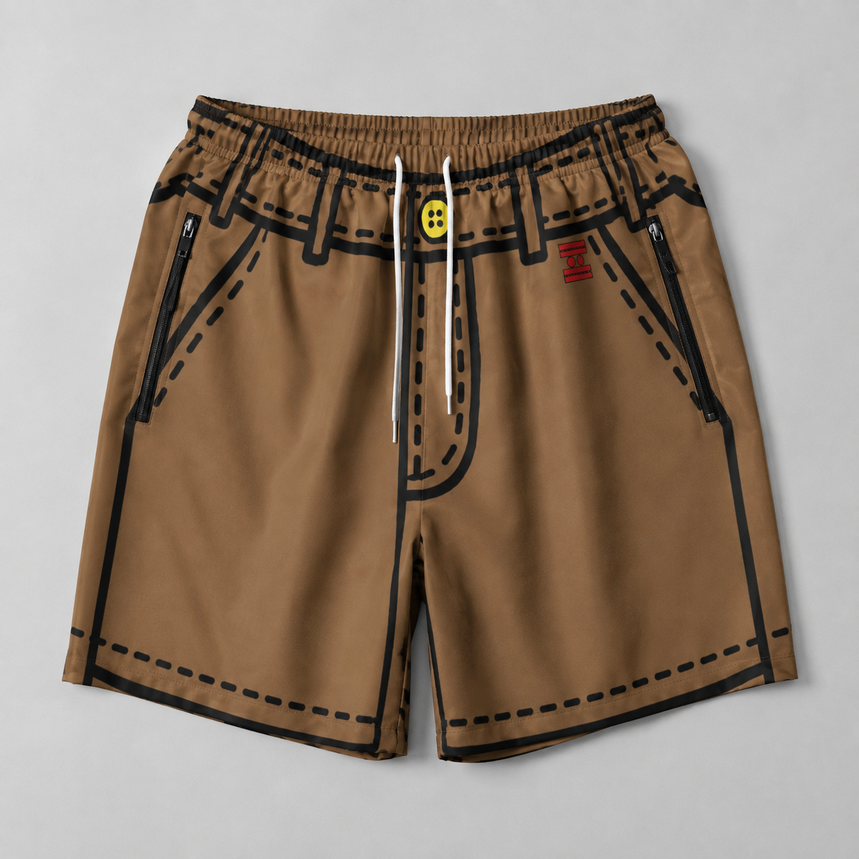 #L8NC - Men's Cartoon Casual Shorts | Graphic Drawstring Shorts | Digital Print Streetwear Shorts
