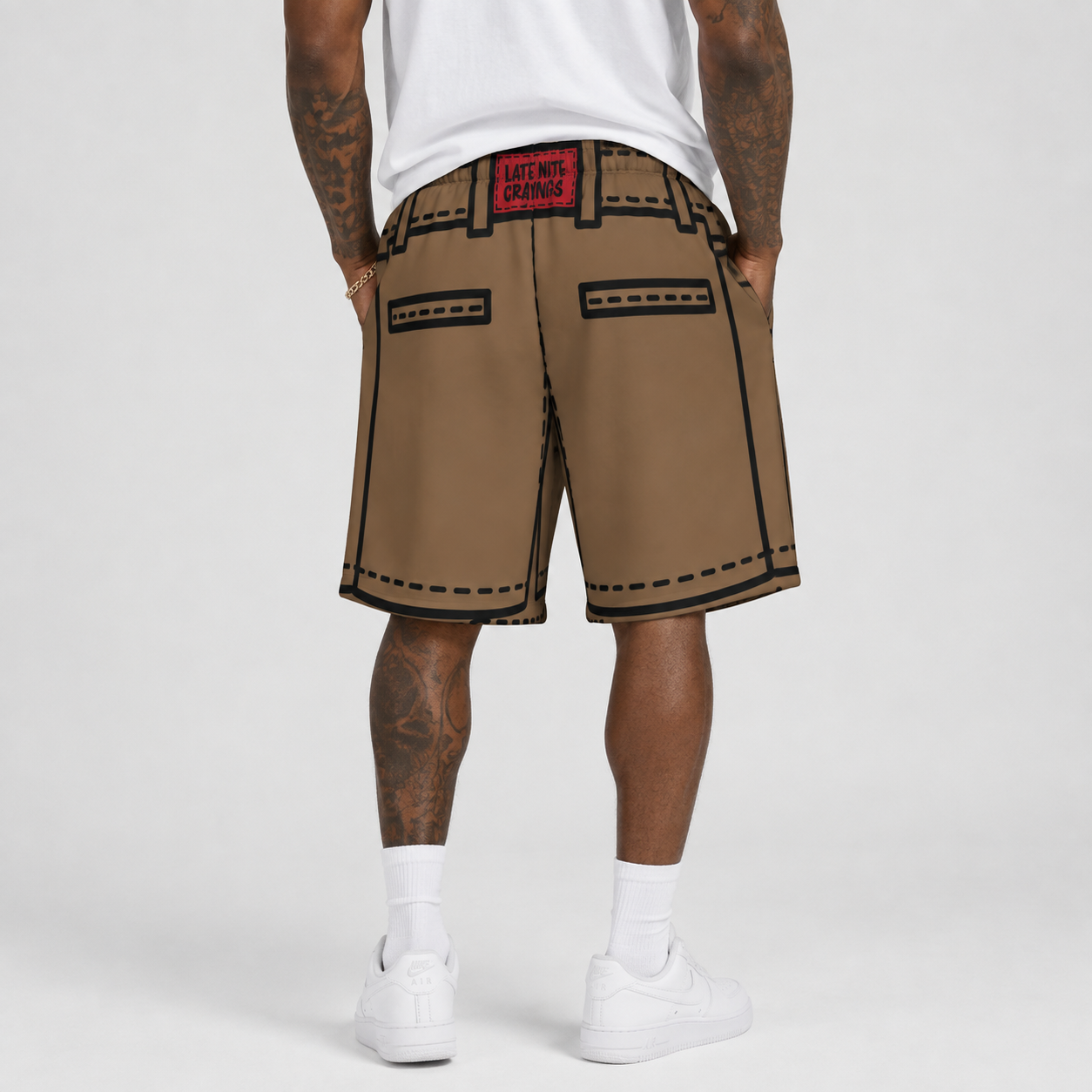 #L8NC - Men's Cartoon Casual Shorts | Graphic Drawstring Shorts | Digital Print Streetwear Shorts