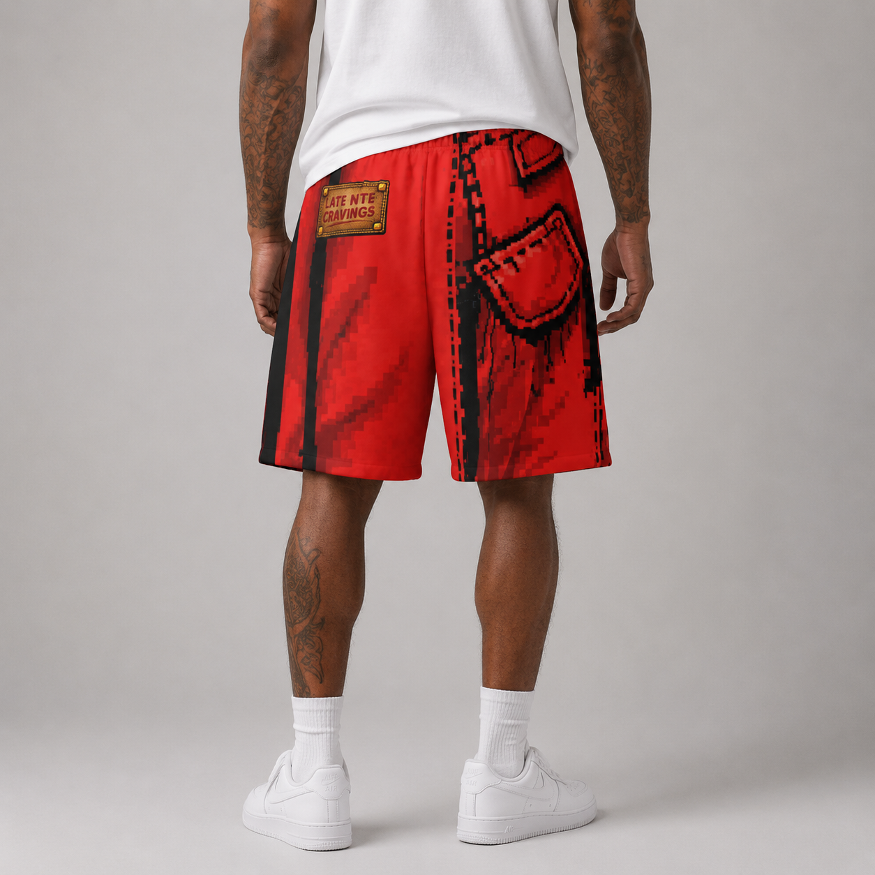 #L8NC - Men's Cartoon Graphic Casual Shorts | Pop Art Drawstring Streetwear Shorts | Digital Print Fashion Shorts