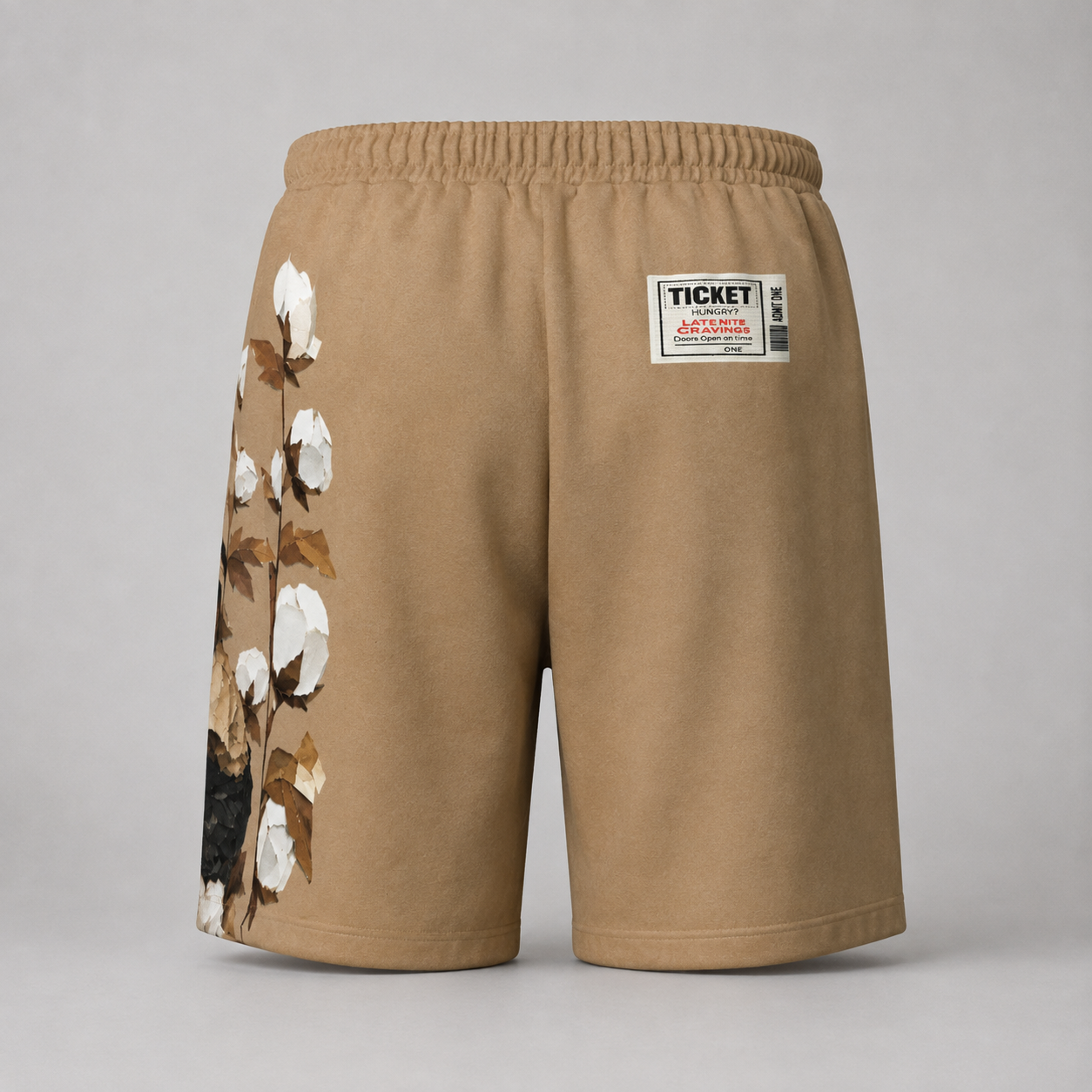 #L8NC - Men's African Heritage Graphic Casual Shorts | Cotton Field Art Streetwear Shorts | Drawstring Shorts with Zipper Pockets